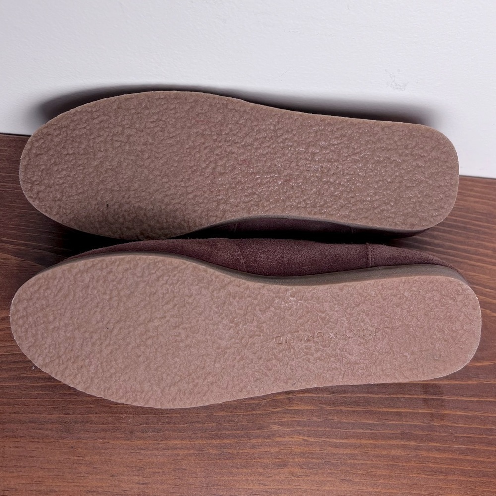 Lucky Brand Acaciah Flat Leather Suede Laced Boat Shoe in Rich Chestnut Fall - Picture 9 of 11